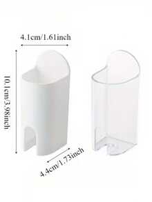 2pcs/1pc Minimalist Solid Color Rectangular Self-Adhesive Electric Toothbrush Holder - Strong Adhesive, No Residue, Waterproof, Wall-Mounted Storage, No Drilling Or Power Needed, Bathroom Storage Essential, Suitable For Christmas, Home Bathroom, Autumn Decor, Back To School Organization, All-Year-Round Bathroom Must-Have - Multicolor - View 15