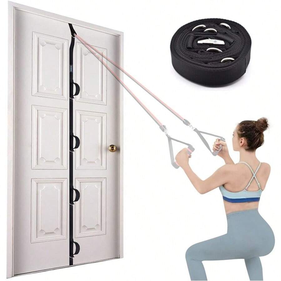 Door Resistance Band, No Drilling Or Installation Required, Home Gym Equipment Fitness Accessory, Portable Workout Equipment