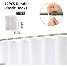 Shower Curtain Rings - Sheets + 182.9W X 182.9H cm (1 Panel) - View 7