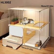 Lồng mèo Cat Villa, lồng mèo tích hợp hộp vệ sinh cho mèo, giường ngủ cho mèo, nhà cho mèo, lồng mèo trong nhà cỡ lớn có hộp vệ sinh. - Nhiều màu - Xem 7