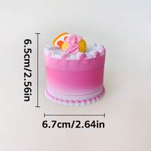 1pc New Creative Pink Ombre Cake Shaped 4-Layer Metal Grinder, Zinc Alloy Material Grinder, Delicate Floral Design, Cute Portable Smoking Accessory