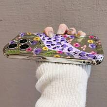 17promax/16pro/15plus/14/13/12/11対応 電鍍防摔スマホケース 花とレオパード柄 スタイリッシュデザイン 衝撃保護 高品質素材 携帯電話カバー for  17promax,16pro,15plus/14/13/12/11 - シルバー - チェックする 9