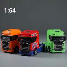 1:64 Alloy Truck Head Model, Children's Toy Car Decoration, Sliding Car Model, Boy's Toy, Birthday Gift - Multicolor - View 2