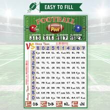 2张足球主题网格海报，19英寸 x 27.77英寸足球网格板，100个网格，大型足球主题网格海报，大型足球游戏派对用品 2026 - 綠色 - 查看 6