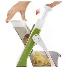 Mandoline Slicer Upright Vegetable Potatoes Slicer Chopper Julienne Dicer Thickness Adjuster For Kitchen Fast Meal Prep - 綠色 - 查看 11