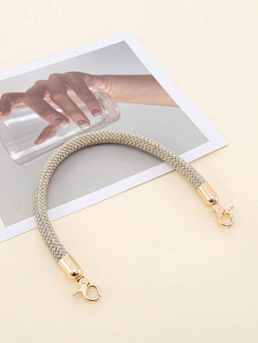 Handmade Nylon Rope Woven Bag Strap Keyring Travel Accessories - Gold - View 1