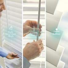 CHICOLOGY - Persianas de Madera sintética, persianas de Ventana, Cortinas de Ventana, tratamientos de Ventanas, persianas y Sombras, persianas para el hogar, , 34 Pulgadas de Ancho x 72(86An x 8Al cm Blanco básico) - Multicolor - Ver 9