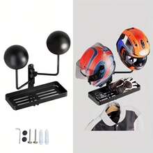 1个摩托车头盔支架展示架，实用带挂钩，可用于悬挂足球、排球帽、夹克等，节省空间 - 頭盔架置物架 - 查看 1