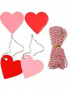100 de etichete elegante pentru cadouri în formă de inimă - fabricate din carton de înaltă calitate, potrivite pentru ambalarea cadourilor de nuntă, surprize de Ziua Îndrăgostiților, decorațiuni pentru cadouri de ziua de naștere, decor pentru coșuri cu ouă de Paște, sărbători aniversare și diverse proiecte artizanale sezoniere. Etichete pentru ambalarea cadourilor de Ziua Recunoștinței.