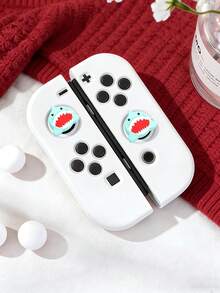 2 piezas Tapas de agarre para el pulgar compatibles con /Switch OLED/Switch Lite, Fundas de silicona para palancas de mando compatibles con el mando de Switch, Accesorios para mando de juego, Patrones de Fútbol/Tiburón/Flor/Nube/Panda - Multicolor - Ver 22