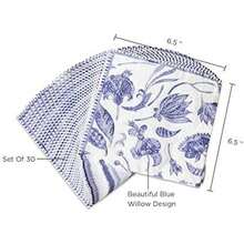 Kate Aspen - Servilletas de boda de sauce azul, servilletas decorativas gruesas, vajilla de almuerzo, perfectas para la recepción de bodas o despedida de soltera, 1 unidad (paquete de 30)(Servilletas de papel) - Multicolor - Ver 5