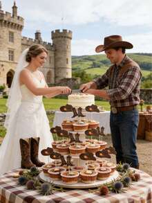 10/12pcs Cowboy Theme Cupcake Toppers, Add Western Flair To Any Dessert Plate - Suitable For Western Theme Parties, Theme Parties, Baby Showers, Birthday Cake Decorations, Cowboy Themed Birthday Celebrations, And American-Style Events. These Cowboy Elements Can Be Used As Cupcake Decorations, Dessert Table Accents, Party Favors, Or Props For Western-Style Events. - Multicolor - View 7