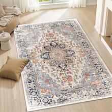 GEL HUT MUN 1 pieza Alfombra pequeña de estilo bohemio, felpudo con patrón, alfombra suave lavable antideslizante para interiores, cocina, baño, dormitorio - Champán - Ver 2