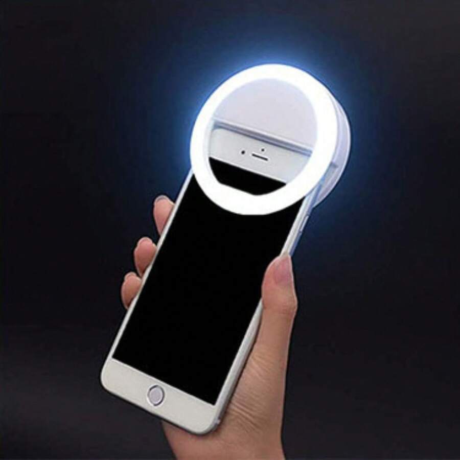 1pc Portable Mini Clip-On Selfie Light, LED Fill Light, Compatible With Phones & Computers, For Makeup, Zoom Meetings, Live Streaming, Vlogging, Perfect Selfie & Video Calls, 150mAh