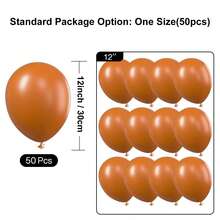 25pcs/50pcs Balon Pesta Warna Oranye Terbakar, 12 Inci, Balon Pesta Selamat Ulang Tahun, Dekorasi Pesta Tema Hutan Tropis Musim Panas yang Liar - Burnt Orange - View 6