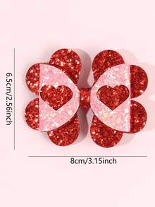 Lot de 2 pinces à cheveux nœud rouge pour la Saint-Valentin, idéales pour les filles et les adolescentes. Accessoires de cheveux à paillettes brillantes, pinces à cheveux de fête, décoration élégante et à la mode pour la Saint-Valentin. Joyeuse Saint-Valentin à elle ! - Multicolore - Voir 6