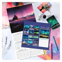2026 Wall Calendar - Calendar 2026, Northern Lights Calendar, January 2026 - December 2026, 12" X 24" Open, 12 Months Wall Calendar 2026 With Hanging Holes, Large Blocks - 多色282 - 查看 2