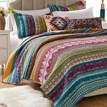 Greenland Home -1412FMST 2 Piece Southwest Quilt Set, Twin(2 piezas Individual) - Multicolor - Ver 7