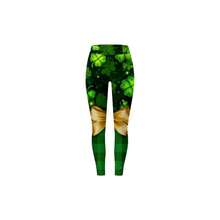 Leggings para Mujer Leggings Entrenamiento St Pa Day Print Color Block Pants Leggings elsticos Comfy Boho De Moda Leggings Mujeres Casual Diariamente Leggings Elstico Modesto - Amarillo + 2XL - Ver 2