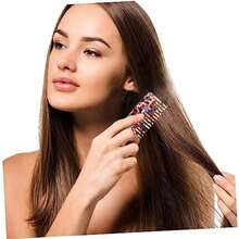 PACKOVE Peine Antiestático De Acetato Para Peinado Suave Sin Frizz Dientes Redondos Para Todo Tipo De Cabello 4.52X2.16 Pulgadas(11.50X5.50X0.30CM como se muestra) - Multicolor - Ver 4