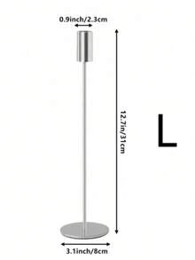 3/6件套烛台，金属锥形烛台，复古装饰中心摆件，适用于壁炉、婚礼、派对、乔迁礼物，现代烛台套装，适用于餐桌、厨房、家居装饰，高端餐厅用品，婚礼装饰 - 銀色 - 查看 11
