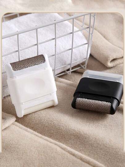 便携式迷你创意手动除毛器，毛球修剪器，绒毛颗粒切割机，便携式脱毛器，毛衣衣物剃毛器，洗衣清洁工具，粘毛滚筒，地毯除毛刷，适用于毛衣、羊毛大衣等衣物，迷你便携式清洁工具，适合家庭、商务、旅行，双头设计，衣物清洁，旅行配件