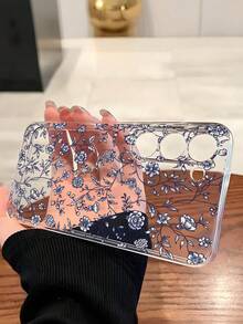 1个时尚蓝色花卉软壳手机壳，兼容华为荣耀系列，Galaxy A04e/12/A13/A14/A34/A50/A52/A53/A54/S21/S22/S23/S24/S25/S25 Ultra/S25 FE/S26/S26 PLUS/S26 ULTRA/S26 EDGE、6A/7A/8A、12T/13T/15T/15T Pro，国际版，非国内版 - 無色 - 查看 4
