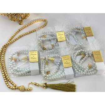 Personliga islamiska bönepärlor: Muslimsk bröllopsgåva, Hajj-present, Alla hjärtans dag-present, Brudtärnepresent, Examenspresent, Påskpresent, Eid-present, Babyshower-present