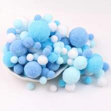 Assorted Pom Poms, Multi-Color Gradient DIY Craft Pom Poms - Highly Elastic, Lightweight, Fluffy And Soft Textile Decorations, Suitable For Clothing, Hats, Shoes And Accessories, As Well As Handicraft Projects - Multicolor - View 12
