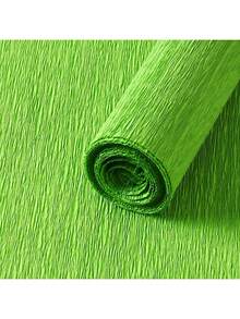 1卷加厚加长花艺皱纹纸，彩色加厚整卷皱纹纸，10根绿色花艺铁丝，适用于制作花朵、折纸和派对装饰，婚礼和派对手工花束材料 - 工艺用品 - 彩色 - 查看 14