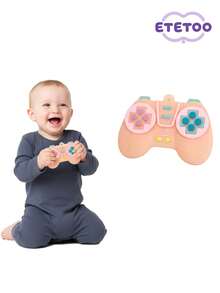 ETETOO 1pc Silicone Game Controller Teether, Infant Chewing Toy With Anti-Swallowing Design, Educational Teething Toy For 6-12 Months Babies