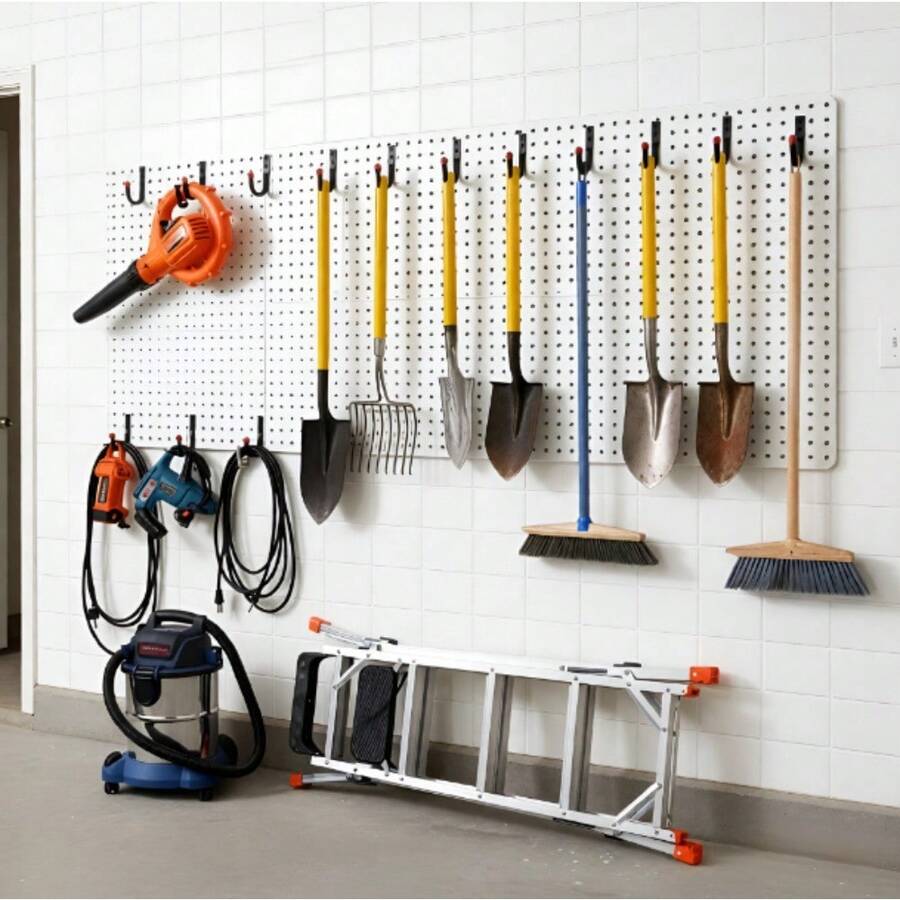 Heavy Duty 10 Piece Set Garage Wall Hook: Steel Tool Hanger, Garage Storage And Organization Rack - Red - View 1