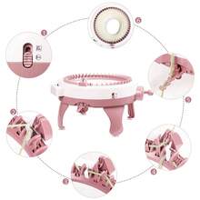Knitting Machine, 48 Needles Knitting Crochet Machine, Smart Knitting Loom Machine With Row Counter For Adults Beginners, Circular Double Knit Loom Crochet Knitting Machine Kit For Hat Socks - 粉色 - 查看 4