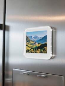 Customized Acrylic Photo Fridge Magnet - Personalized Photo Fridge Magnet, Ideal For Valentine's Day, Birthday, Anniversary Gifts And Party Souvenirs - Square, No Power Required, Fridge Magnet - Multicolor - View 5