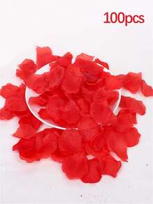 100/500/1000 pétalos de rosa roja/granate artificial realista - Decoración de boda y Día de San Valentín de poliéster vibrante, telón de fondo para propuestas románticas, telón de fondo fotográfico, sin necesidad, perfecto para bodas, aniversarios y ocasiones especiales, decoraciones de boda - Multicolor - Ver 16