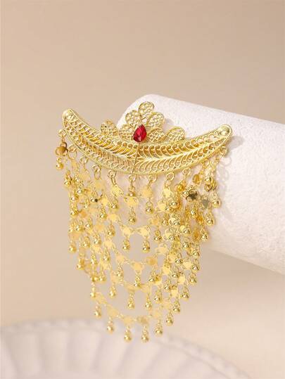 1 st brudhuvudbonad, vintage palatsstil, hårspänne för kvinnor, festivalaccessoar, elegant tofsdesign, värdig och generös, mellanöstern kvinnors bröllop, fest, festivalhuvudbonad, festivalgåva