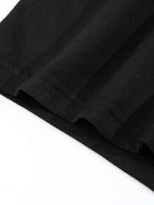 Men Casual Round Neck Short Sleeve 100% Cotton T-Shirt, Summer Vacation Top, Funny Graphic Tees, Y2K Street Wear, Gifts For Boyfriend And Husband - 黑色GG1205S1 - 查看 3