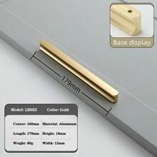Modern Minimalist Drawer Handle Solid Aluminum Alloy Furniture Wardrobe Cabinet Door Handles Hardware Dresser Handles - Multicolor - View 10