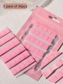 30pcs/Pack Nail Art Clay, Green/White/Pink Odorless Reusable Modeling Clay, Nail Practice Stickers, Nail Technician & Beginner DIY Nail Art Tools, Easy To Stick Without Residue - Multicolor - View 6