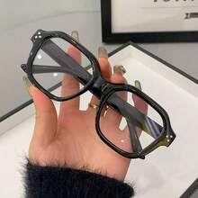 1件装 女士时尚个性化休闲百搭加厚素面装饰眼镜 - 無色 - 查看 5