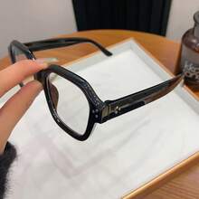 1件装 女士时尚个性化休闲百搭加厚素面装饰眼镜 - 無色 - 查看 7
