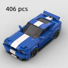 MIKEMENG White/Pink/Black Classic Adult Building Block Set, DIY Building Block Car/Sports Car Toy, City Technology Champion Cup Series, Suitable As A Gift For Boyfriend/Husband On Valentine's Day, Birthday, Halloween, Christmas, And For Home Decoration And Collection - Model - View 8