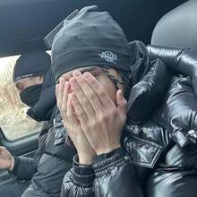 Synaworld嘻哈复古风刺绣针织帽