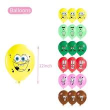 海绵宝宝 X 狂野部落 生日快乐装饰套装！气球 + 横幅 + 蛋糕装饰，儿童派对、生日派对和拍照背景装饰 - 卡通乐趣与狂野主题的完美融合，欢乐庆祝的必备配件！ - 彩色 - 查看 7