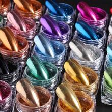 23pcs Chrome Metal Nail Art Christmas Pink Set, Y2K Mirror Glitter Nail Decoration Accessories - Nhiều màu - Xem 6