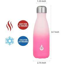 BJPKPK - Botellas de agua aisladas de acero inoxidable para mantener el frío y caliente para viajar, color verde(Flor de Cerezo 0.4 Litros) - Multicolor - Ver 4