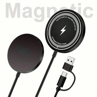 Magnetic Wireless Charger For IPhone 16/16 Pro/16 Plus/16 Pro Max, 2 In 1 15W Fast Magnetic Charging Compatible Charger For IPhone 16/15/14/13/12 Series And A IrPods 4/3/Pro