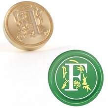 BAOFALI 1 PC Medieval Initial Alphabet Wax Sealing Stamps, Brass Head Wooden Handle, For Thanksgiving Card/Envelope/Gift Wrap/Wedding Engagement Party Invitation - Multicolor - View 12