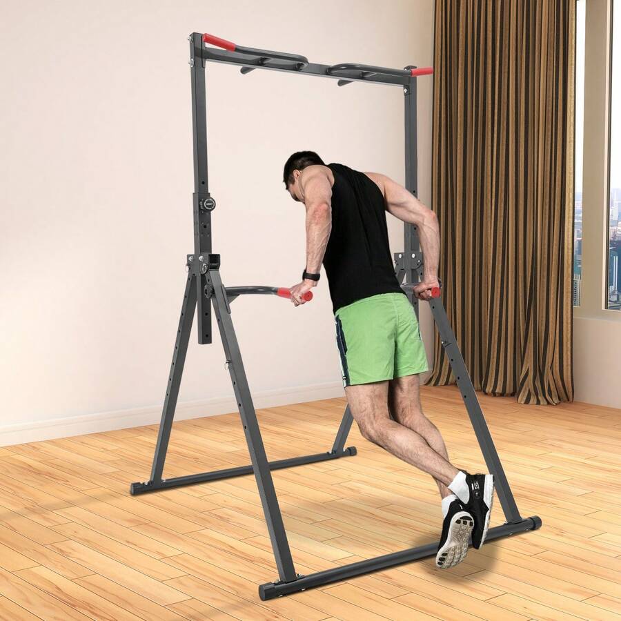 SENDERPICK Triangular Pull Up Station, 200kg/440.92lbs Horizontal Pull Up Bar For Home Gym Strength Training Equipment, Adjustable Height Home Pull Up Bar - Black - View 1