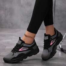 Zapatillas deportivas para mujer, transpirables, ligeras y de suela blanda para correr al aire libre. - Rosa Negra Roja - Ver 5